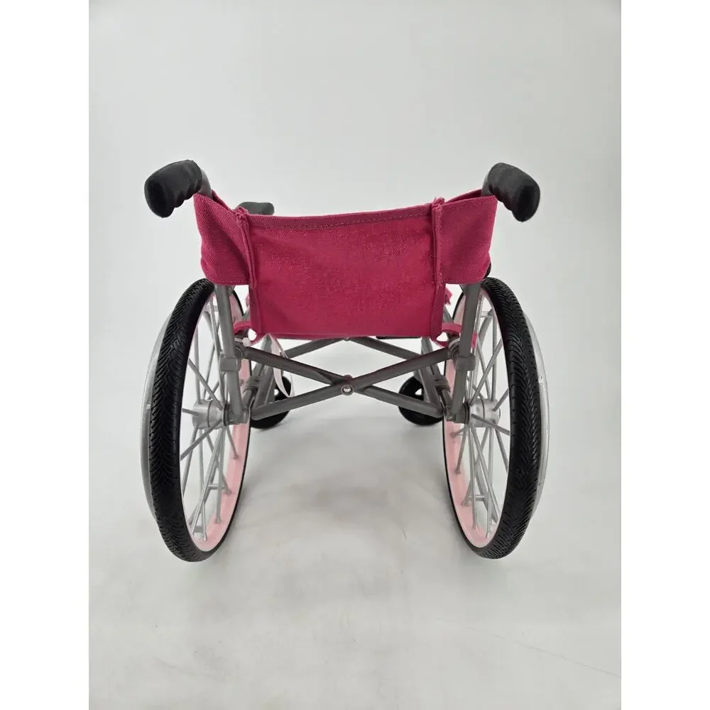 Our Generation Doll Wheelchair Pink Silver Fits 18